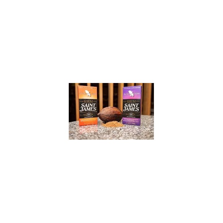 Chocolatiers de Balata Tablette chocolat noir et rhum St James-